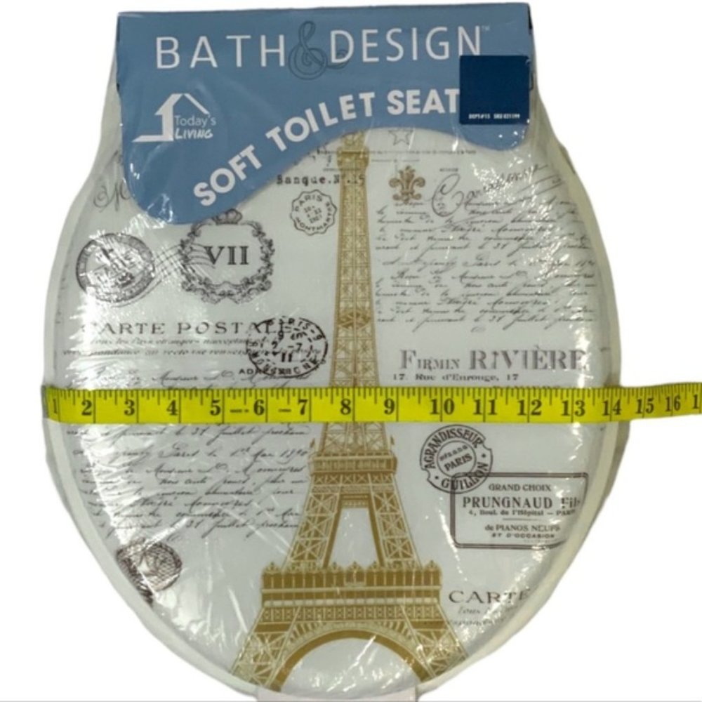 Paris Eiffel Tower French Toilet Seat Parisian French Country - Picture 8 of 15